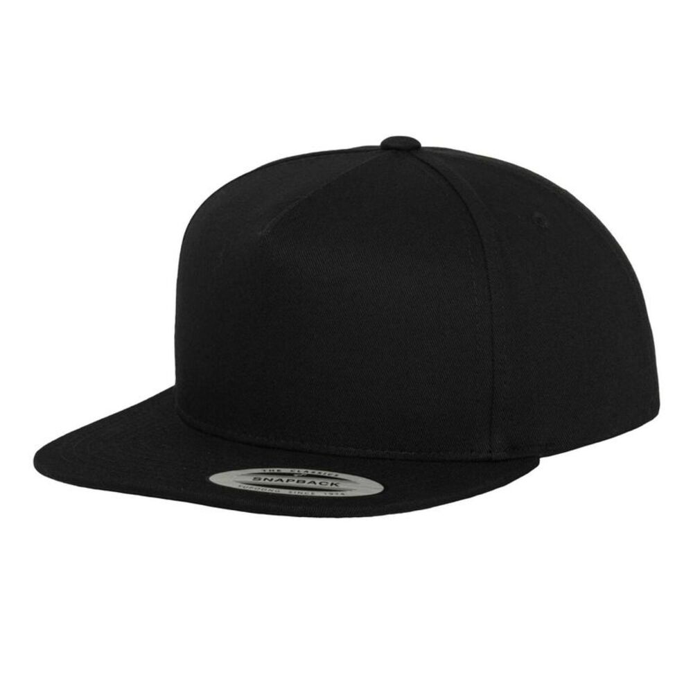 Flexfit 5 Panel Cotton Twill Cap / Black